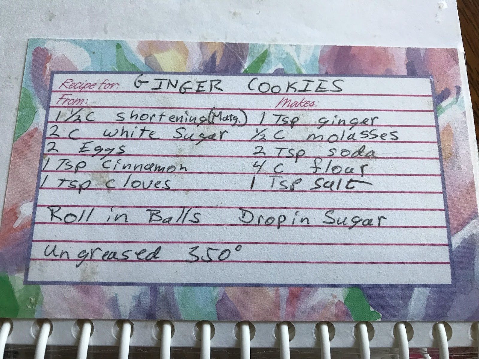 Ginger cookie recipe