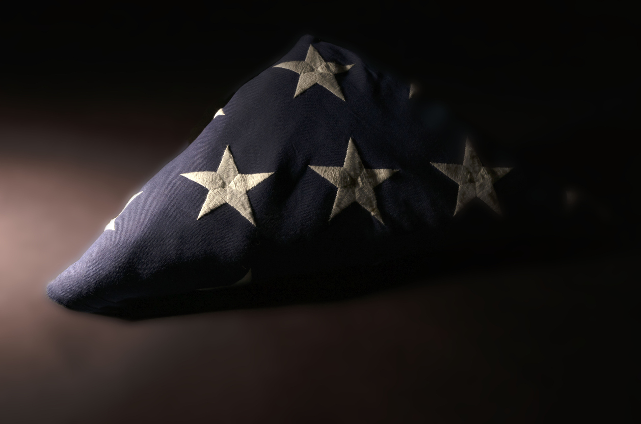 American flag folded
