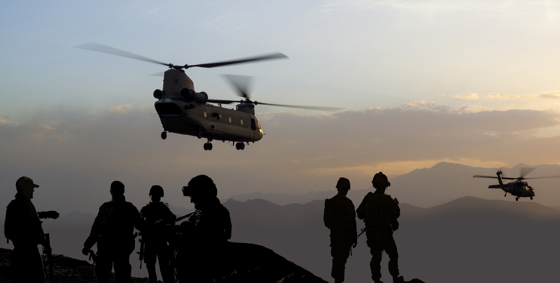 Military mission at dusk