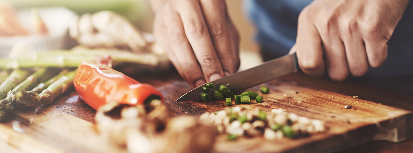 Chopping vegetables