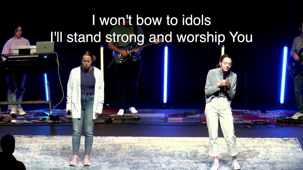 The band performing on stage