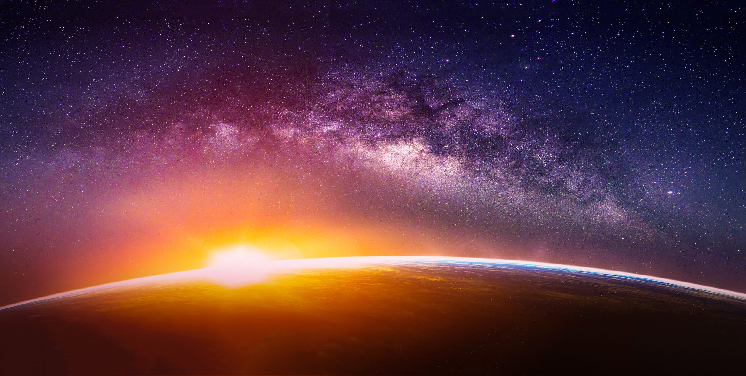 Sunrise seen from space