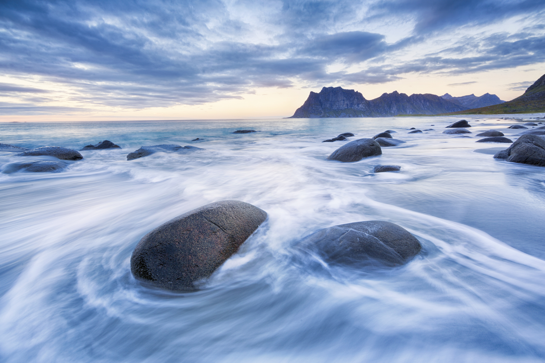 Rocks washed by sea waves