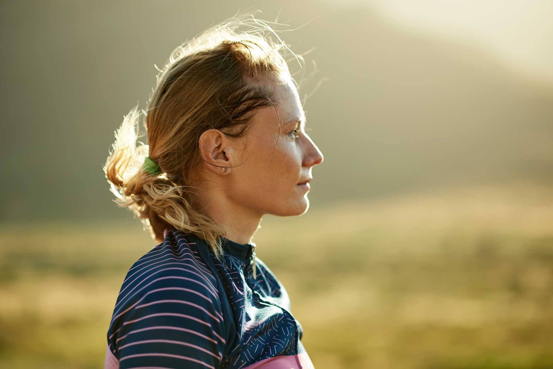 Cropped shot of a sporty young woman out exercising